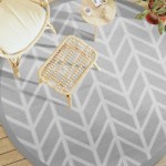 vidaXL Covor de exterior, ARAKIL gri, Ø200 cm, PP vidaXL Covor de exterior, ARAKIL gri, Ø200 cm, PP