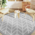 vidaXL Covor de exterior, ARAKIL gri, Ø200 cm, PP vidaXL Covor de exterior, ARAKIL gri, Ø200 cm, PP