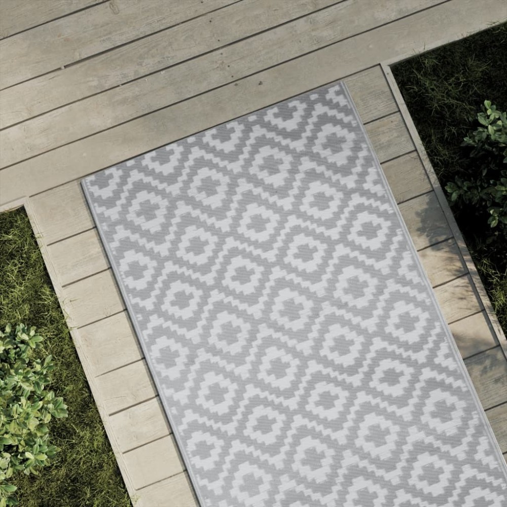 vidaXL Covor de exterior, ARAKIL gri, 80x250 cm, PP