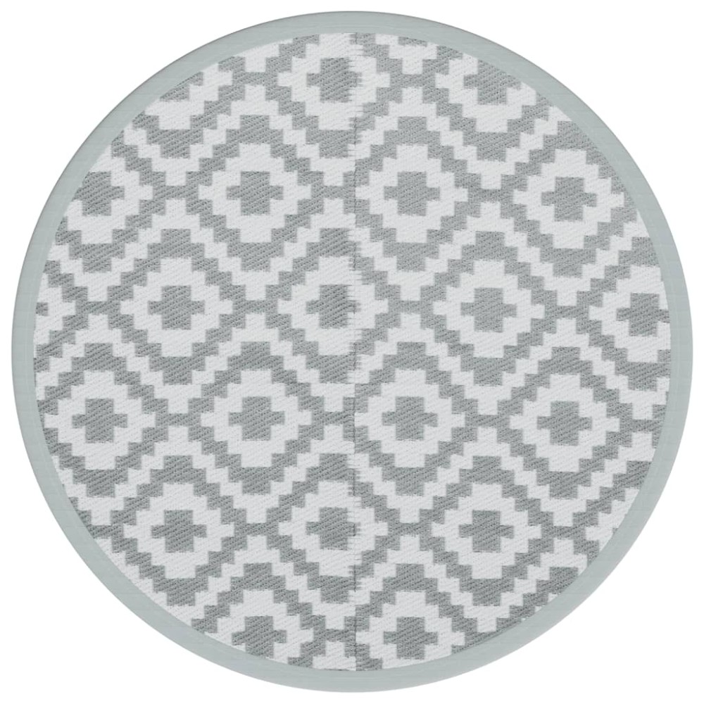 vidaXL Covor de exterior, ARAKIL gri, Ø200 cm, PP