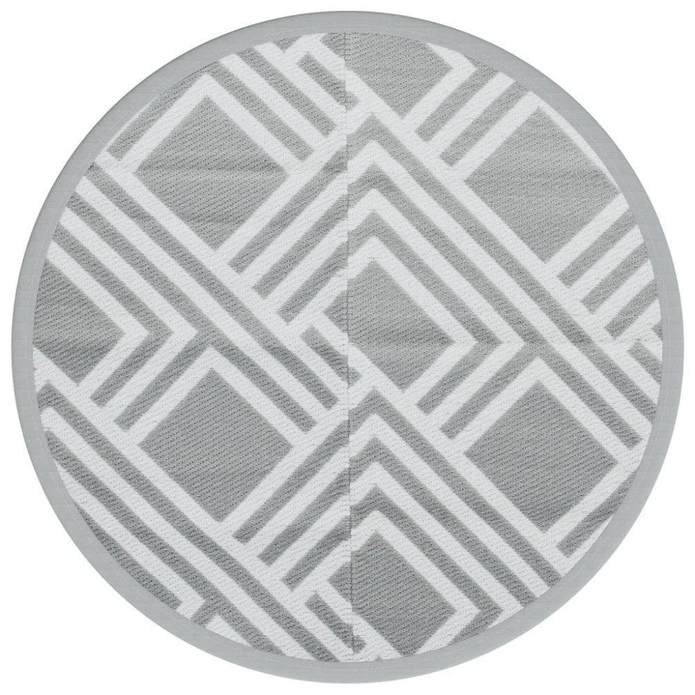 vidaXL Covor de exterior, ARAKIL gri, Ø120 cm, PP