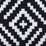 vidaXL Covor de exterior, ARAKIL alb și negru, 120x180 cm, PP vidaXL Covor de exterior, ARAKIL alb și negru, 120x180 cm, PP