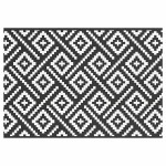 vidaXL Covor de exterior, ARAKIL alb și negru, 160x230 cm, PP vidaXL Covor de exterior, ARAKIL alb și negru, 160x230 cm, PP