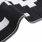 vidaXL Covor de exterior, ARAKIL alb și negru, 160x230 cm, PP vidaXL Covor de exterior, ARAKIL alb și negru, 160x230 cm, PP