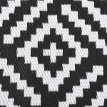 vidaXL Covor de exterior, ARAKIL alb și negru, Ø120 cm, PP vidaXL Covor de exterior, ARAKIL alb și negru, Ø120 cm, PP