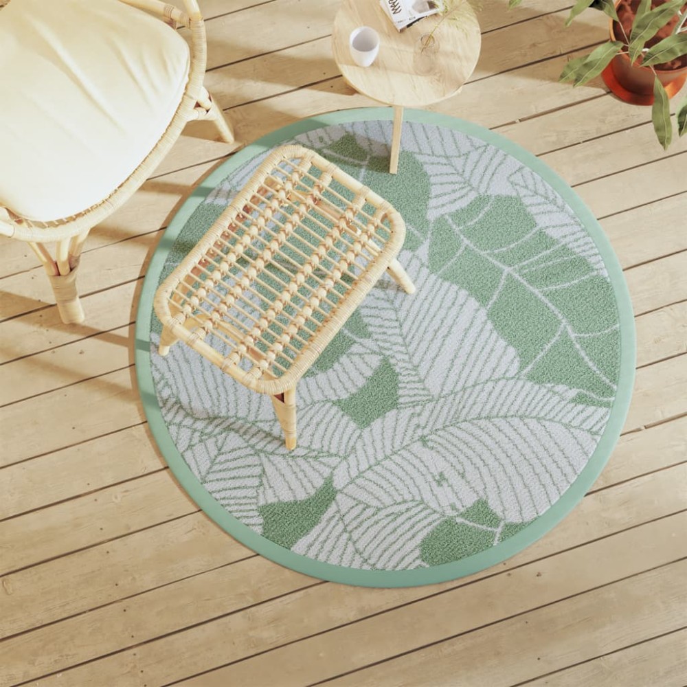vidaXL Covor de exterior, ARAKIL verde, Ø120 cm, PP