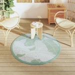 vidaXL Covor de exterior, ARAKIL verde, Ø120 cm, PP
