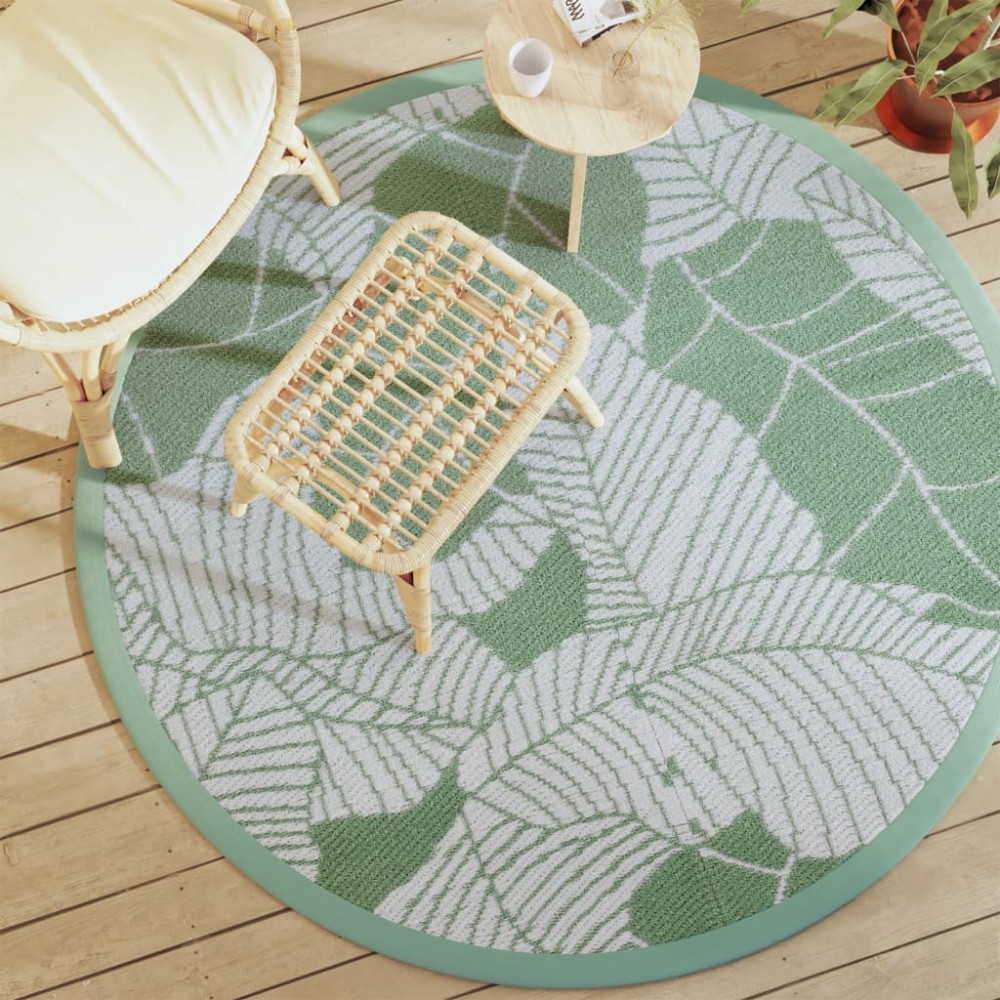 vidaXL Covor de exterior, ARAKIL verde, Ø160 cm, PP
