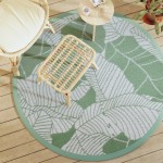 vidaXL Covor de exterior, ARAKIL verde, Ø160 cm, PP vidaXL Covor de exterior, ARAKIL verde, Ø160 cm, PP