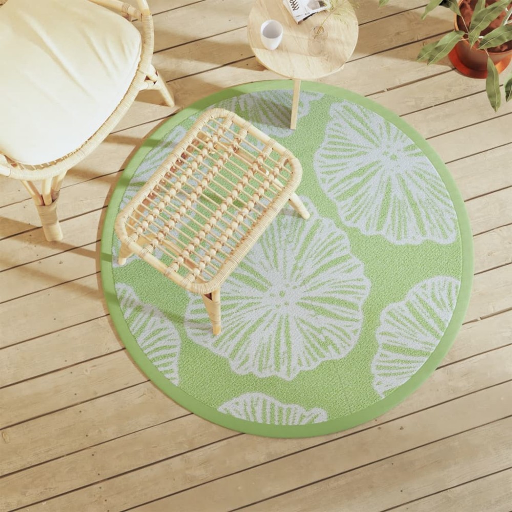 vidaXL Covor de exterior, ARAKIL verde, Ø120 cm, PP