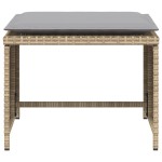 vidaXL Scaun de grădină cu taburet, bej, poliratan