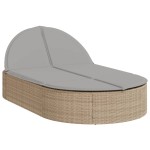 vidaXL Șezlong dublu cu perne, bej, poliratan vidaXL Șezlong dublu cu perne, bej, poliratan