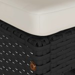 vidaXL Scaune de bar pentru grădină, cu perne, 4 buc. negru, poliratan vidaXL Scaune de bar pentru grădină, cu perne, 4 buc. negru, poliratan