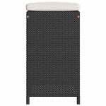 vidaXL Scaune de bar pentru grădină, cu perne, 6 buc. negru, poliratan vidaXL Scaune de bar pentru grădină, cu perne, 6 buc. negru, poliratan