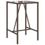 vidaXL Masă de bar de exterior, maro, 70x70x110 cm, poliratan vidaXL Masă de bar de exterior, maro, 70x70x110 cm, poliratan