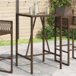 vidaXL Masă de bar de exterior, maro, 70x70x110 cm, poliratan vidaXL Masă de bar de exterior, maro, 70x70x110 cm, poliratan