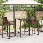 vidaXL Masă de bar de exterior, maro, 70x70x110 cm, poliratan vidaXL Masă de bar de exterior, maro, 70x70x110 cm, poliratan