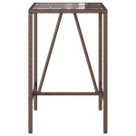 vidaXL Masă de bar de exterior, maro, 70x70x110 cm, poliratan vidaXL Masă de bar de exterior, maro, 70x70x110 cm, poliratan