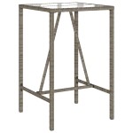 vidaXL Masă de bar de exterior, gri, 70x70x110 cm, poliratan vidaXL Masă de bar de exterior, gri, 70x70x110 cm, poliratan