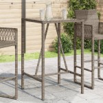 vidaXL Masă de bar de exterior, gri, 70x70x110 cm, poliratan vidaXL Masă de bar de exterior, gri, 70x70x110 cm, poliratan