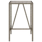 vidaXL Masă de bar de exterior, gri, 70x70x110 cm, poliratan vidaXL Masă de bar de exterior, gri, 70x70x110 cm, poliratan