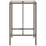 vidaXL Masă de bar de exterior, gri, 70x70x110 cm, poliratan vidaXL Masă de bar de exterior, gri, 70x70x110 cm, poliratan