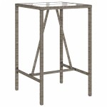 vidaXL Masă de bar de exterior, gri, 70x70x110 cm, poliratan vidaXL Masă de bar de exterior, gri, 70x70x110 cm, poliratan