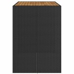 vidaXL Masă bar grădină blat lemn acacia negru 145x80x110 cm poliratan vidaXL Masă bar grădină blat lemn acacia negru 145x80x110 cm poliratan