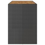 vidaXL Masă bar grădină blat lemn acacia negru 185x80x110 cm poliratan vidaXL Masă bar grădină blat lemn acacia negru 185x80x110 cm poliratan