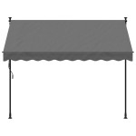 vidaXL Copertină retractabilă, antracit, 250x150 cm, țesătură și oțel