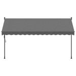 vidaXL Copertină retractabilă, antracit, 350x150 cm, textil și oțel