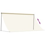 vidaXL Copertină retractabilă, crem, 300x150 cm, țesătură și oțel