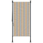 vidaXL Jaluzea rulou de exterior, galben/alb, 120x270 cm țesătură/oțel