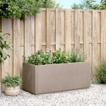 vidaXL Jardinieră de grădină, maro deschis, 80x36x35 cm, PP vidaXL Jardinieră de grădină, maro deschis, 80x36x35 cm, PP