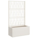 vidaXL Jardinieră de grădină cu spalier, alb, 80x36x140 cm, PP vidaXL Jardinieră de grădină cu spalier, alb, 80x36x140 cm, PP