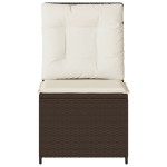 vidaXL Canapea de grădină rabatabilă cu perne, maro, poliratan