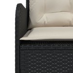 vidaXL Canapea de grădină cu perne, formă de L, negru, poliratan vidaXL Canapea de grădină cu perne, formă de L, negru, poliratan