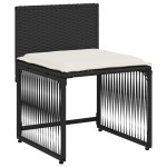vidaXL Set mobilier de grădină cu perne, 7 piese, negru, poliratan vidaXL Set mobilier de grădină cu perne, 7 piese, negru, poliratan