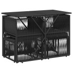 vidaXL Set mobilier de grădină cu perne, 7 piese, negru, poliratan vidaXL Set mobilier de grădină cu perne, 7 piese, negru, poliratan