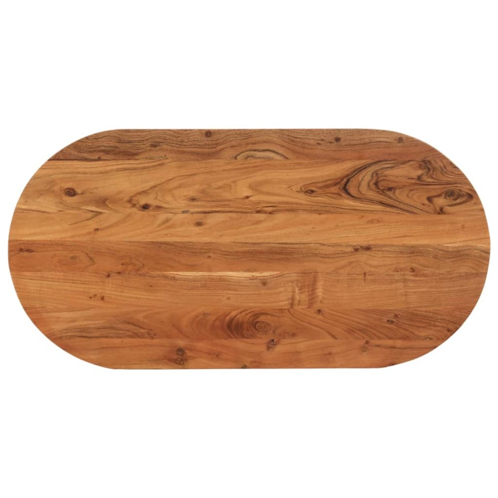 vidaXL Blat de masă oval, 100x50x2,5 cm, lemn masiv de acacia