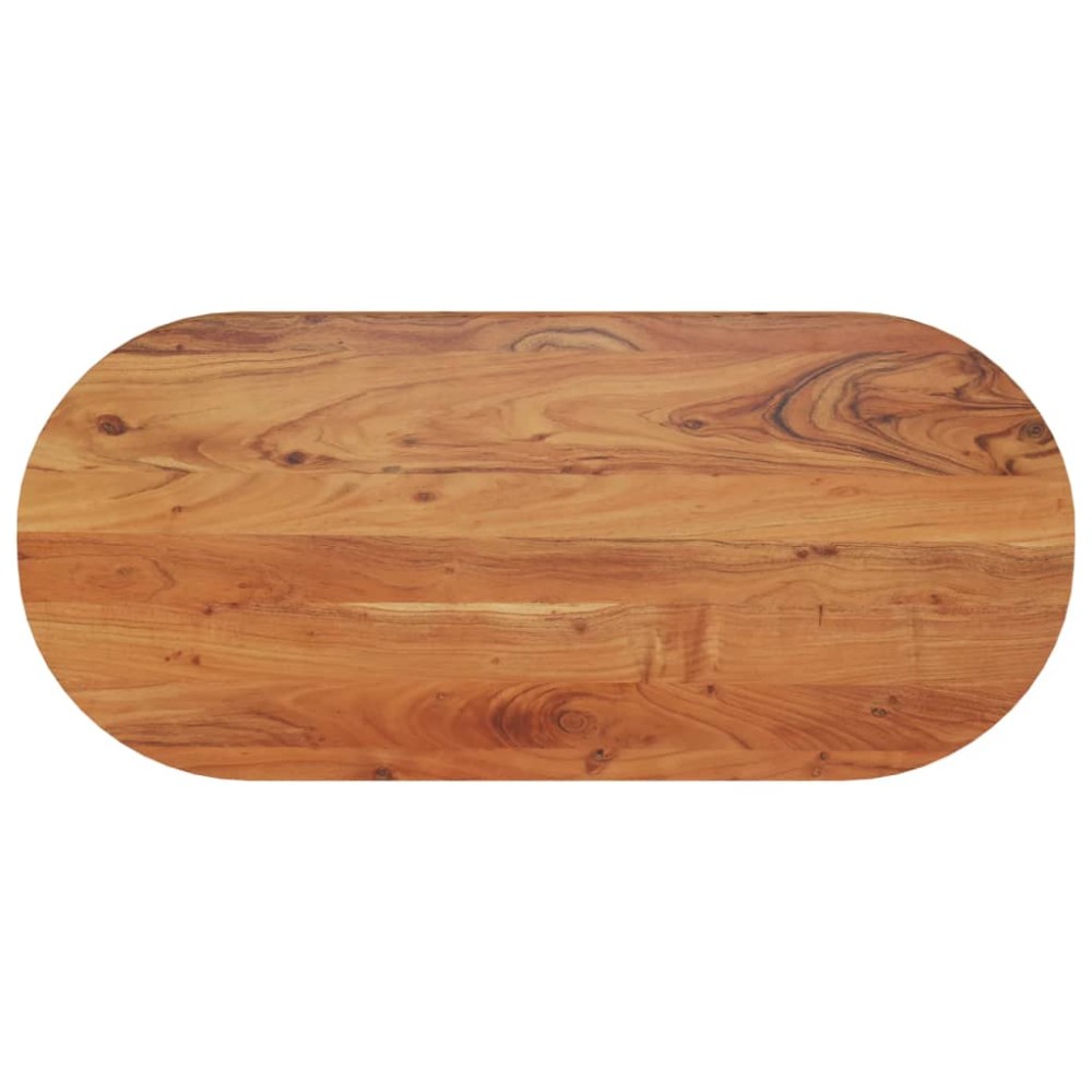 vidaXL Blat de masă oval, 90x40x3,8 cm, lemn masiv de acacia