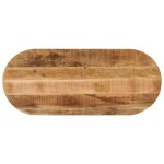 vidaXL Blat de masă oval, 100x40x3,8 cm, lemn masiv mango brut