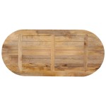 vidaXL Blat de masă oval, 100x50x3,8 cm, lemn masiv de mango