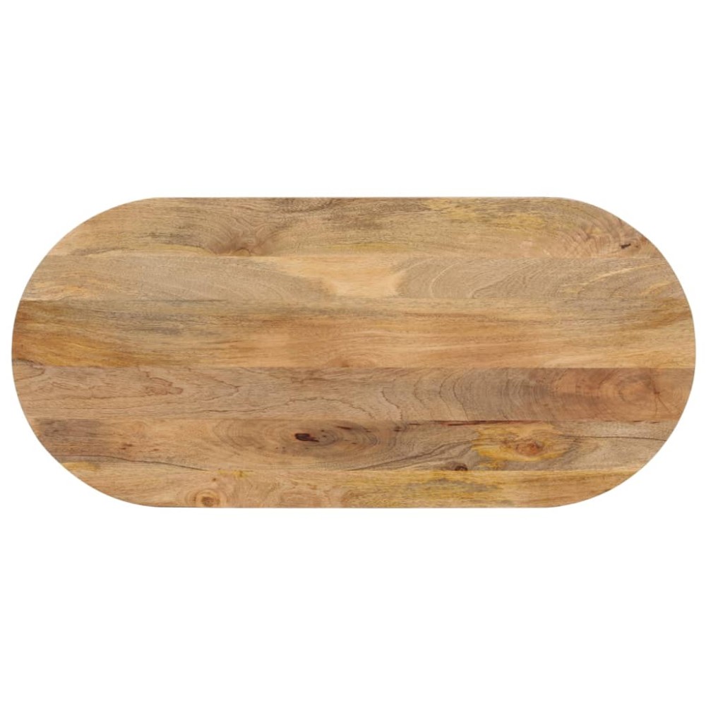 vidaXL Blat de masă oval, 120x60x3,8 cm, lemn masiv de mango