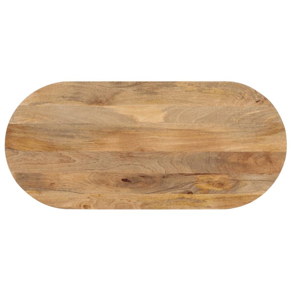 vidaXL Blat de masă oval, 140x60x3,8 cm, lemn masiv de mango