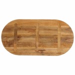 vidaXL Blat de masă oval, 90x40x3,8 cm, lemn masiv de mango