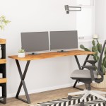 vidaXL Blat de birou 140x50x2,5 cm dreptunghiular lemn masiv de acacia vidaXL Blat de birou 140x50x2,5 cm dreptunghiular lemn masiv de acacia