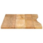 vidaXL Blat birou cu decupaj curbat 140x50x2,5cm lemn masiv mango brut