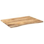 vidaXL Blat birou cu decupaj curbat 100x80x2,5cm lemn masiv mango brut