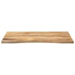 vidaXL Blat birou cu decupaj curbat 100x80x2,5cm lemn masiv mango brut